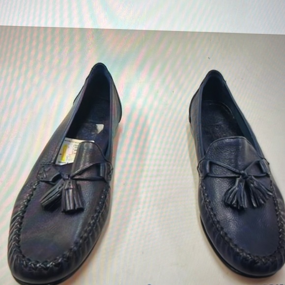 Size 11 Cole Haan tassels blue loafers - Picture 2 of 5
